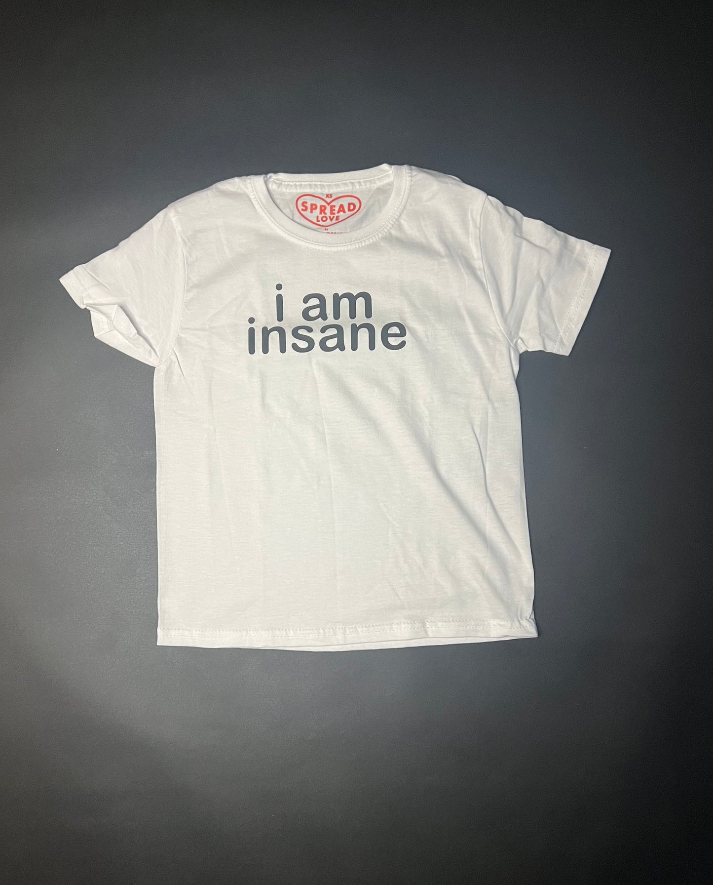 i am insane Crop-Top weiß