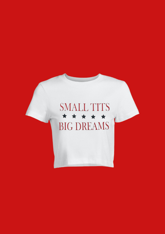 SMALL TITS BIG DREAMS Crop-Top weiß