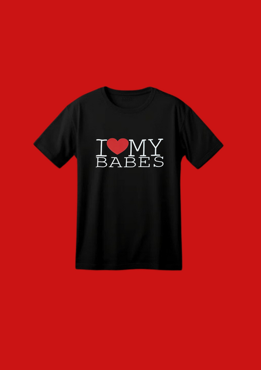 I ♥️ MY BABES T-Shirt schwarz