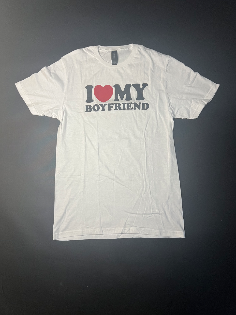 I ♥️MY BOYFRIEND Crop-Top weiß