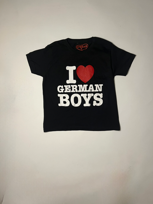 I ♥️ GERMAN BOYS Crop-Top schwarz